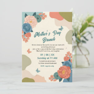 Elegante uitnodiging voor Moederdag brunch met wil