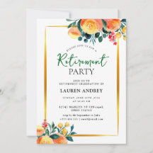 Elegante uitnodiging voor pensioneringsfeest