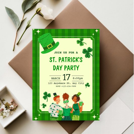 Elegante uitnodiging voor St. Patrick's Day-feestj