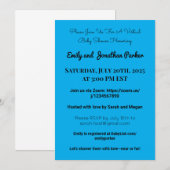 Elegante uitnodiging voor virtueel Baby shower (Voorkant / Achterkant)