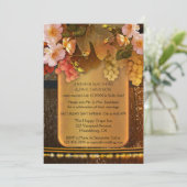 Elegante uitnodiging voor wijnproeverij huwelijksr (Staand voorkant)