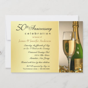 Elegante uitnodigingen voor 50-jarig gouden huweli