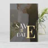 Elegante uitnodigingskaart met platte Save The Dat Save The Date (Staand voorkant)