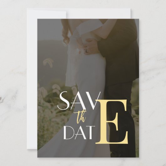Elegante uitnodigingskaart met platte Save The Dat Save The Date (Voorkant)
