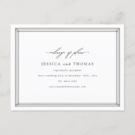 Elegante uitstel uitnodiging voor uw trouwdatum