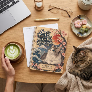 Elegante Ukiyo-e Kat Japanse Katsushika Hokusai Planner