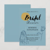 Elegante unieke bruids douche uitnodiging (Voorkant / Achterkant)