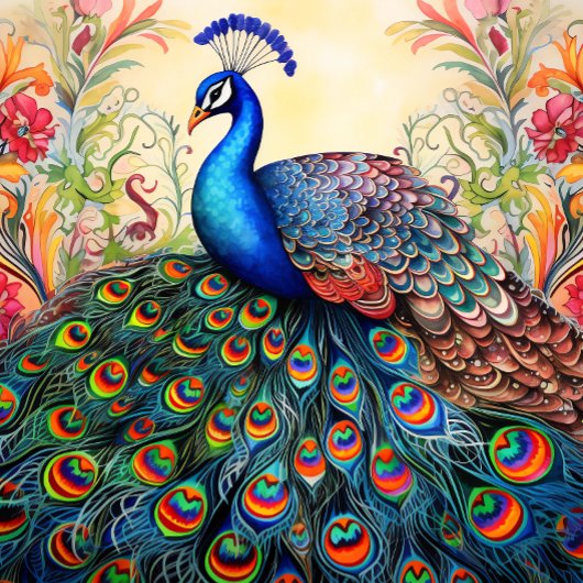 Elegante Unieke Vette Peacock stropdas