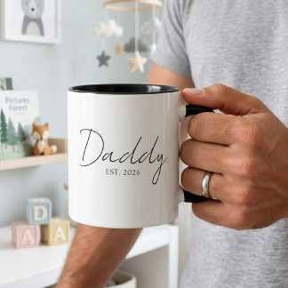 Elegante Vader Oprichtingsjaar Minimalistisch Fami Mok