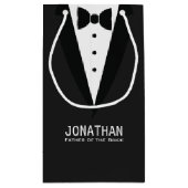 Elegante vader van de bruid bruiloft Tuxedo Klein Cadeauzakje (Achterkant)