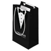 Elegante vader van de bruid bruiloft Tuxedo Klein Cadeauzakje (Voorkant Gekanteld)