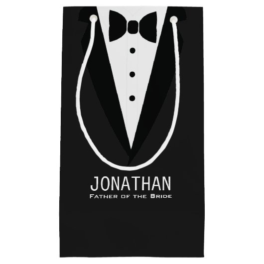 Elegante vader van de bruid bruiloft Tuxedo Klein Cadeauzakje (Voorkant)