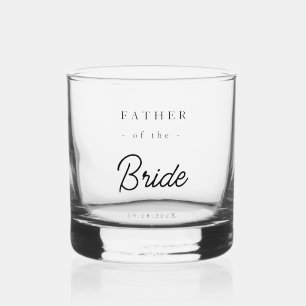 Elegante Vader van de Bruid Whisky Glas