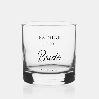Elegante Vader van de Bruid Whisky Glas