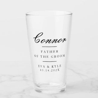 Elegante Vader van de Bruidegom Glas