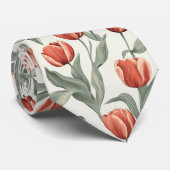Elegante Vaderdag Tulp Stropdas (Opgerold)