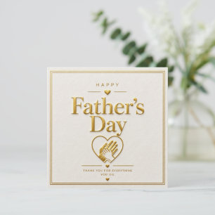 Elegante Vaderdagkaart met goud reliëf Feestdagenkaart