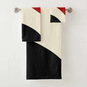 Elégante vague minimale en rouge, noir et crème