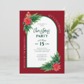 Elegante vakantie groen kerstfeest kaart (Staand voorkant)