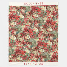 Elegante Vakantie Poinsettia Kerstmis Bloemen Naam