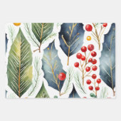 Elegante vakantie Waterverf Kerst Inpakpapier Vel (Voorkant 3)