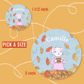 Elegante val van katten sticker voor kinderen met