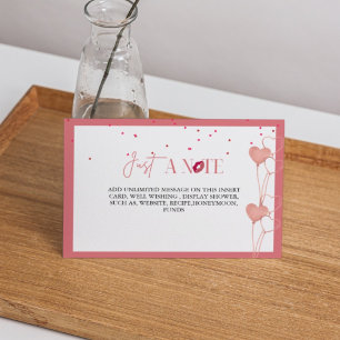 Elegante Valentijn Bruiloft Bruidsshower Displayka Informatiekaartje