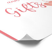 Elegante valentijn roze hart vrijgezellenfeest tek poster (Hoek)