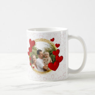 Elegante Valentijnse , Liefde, Jubileum Rood Hart Koffiemok