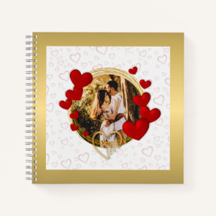 Elegante Valentijnskaarten, Liefde, Jubileum Rode Notitieboek