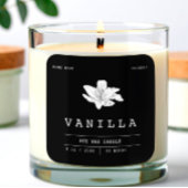 Elégante Vanille Noir & Blanc Étiquette bougie