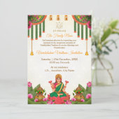 Elegante Varalakshmi Vratham Invitation Kaart (Staand voorkant)