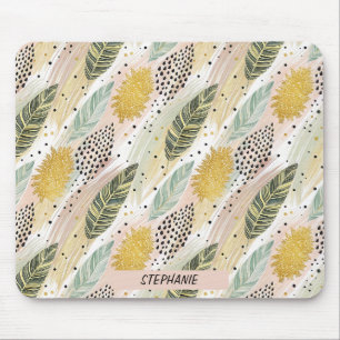 Elegante veer & Abstracte penseelstreek naadloos Muismat