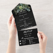 Élégante végétation eucalyptus INVITATIONS DE MARI (Déchirure)