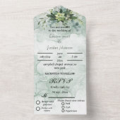 Élégante végétation eucalyptus INVITATIONS DE MARI (À l'intérieur)