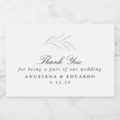 Elegante Velden Mini Wijnfles Dank u Label Sparkling Wijnetiket (Enkel label)