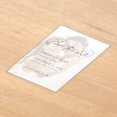 Elegante Vellum Overlay Foto Bruiloft Save the Dat Acryl Uitnodigingen (Laagn)