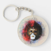 Elegante Venetiaanse Carnaval Masker Sleutelhanger (Voorkant)