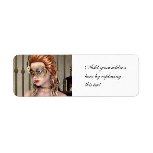 Elegante Venetiaanse Maskerade Portretkunst Etiket