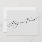 Elegante verandering is goede grijze bewegende aan notitiekaartje (Achterkant)