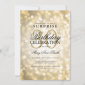 Elegante VERASSING 30e verjaardag Glam gouden lich Kaart (Voorkant)