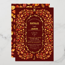 Elegante verbrande oranje herfstbladeren rustieke