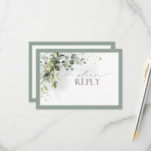 Elégante verdure botanique Aquarelle florale RSVP