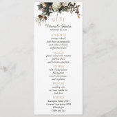 Elégante verdure d'hiver chic menu mariage floral (Devant)