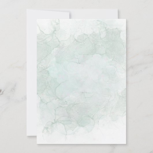 Elégante verdure Eucalyptus Sages Invitation (Dos)