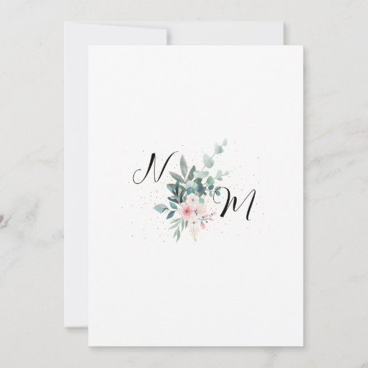 Elégante verdure Faire-part de mariage Eucalyptus (Dos)