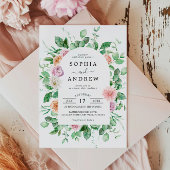 Élégante verdure Faire-part de mariage florale