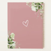 Elégante verdure fleurie Dusty Mariage Rose (Dos)