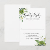 Élégante verdure Floral Mariage Kindy Réponse (Devant / Derrière)