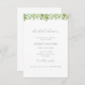 Elégante verdure Invitation de douche nuptiale (Devant / Derrière)
